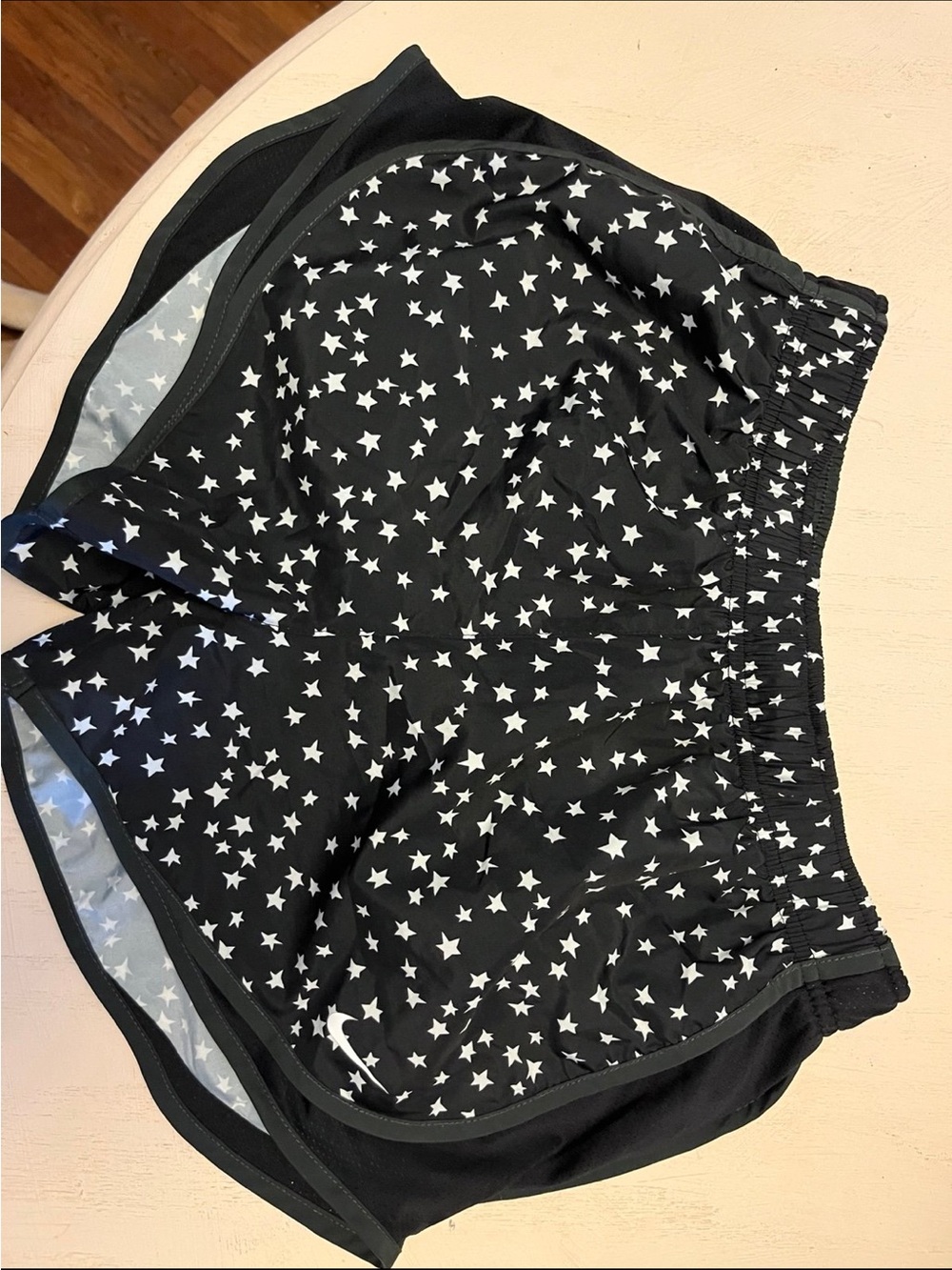 Black Star Print Athletic Shorts